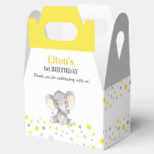 Ballotins Eléphane jaune Première fête d'anniversaire Petite (Ouvert)