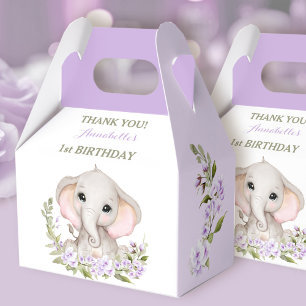 Ballotins Eléphant 1er anniversaire fille Printemps Floral p