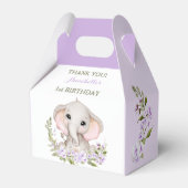 Ballotins Eléphant 1er anniversaire fille Printemps Floral p (Verso)