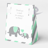 Ballotins Eléphant à rayure verte et grise (Arrière)