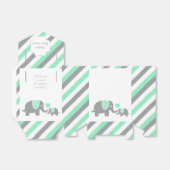 Ballotins Éléphant à rayures vertes et grises (Déplié)