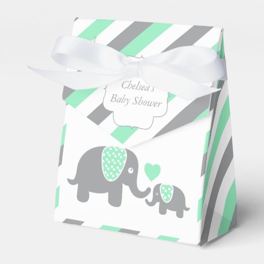 Ballotins Éléphant à rayures vertes et grises (Verso)