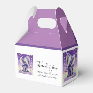 Ballotins Eléphant adorable Fleur violette merci