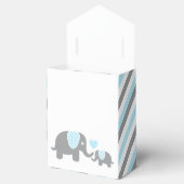 Ballotins Éléphant bébé bleu et gris rayé (Ouvert)