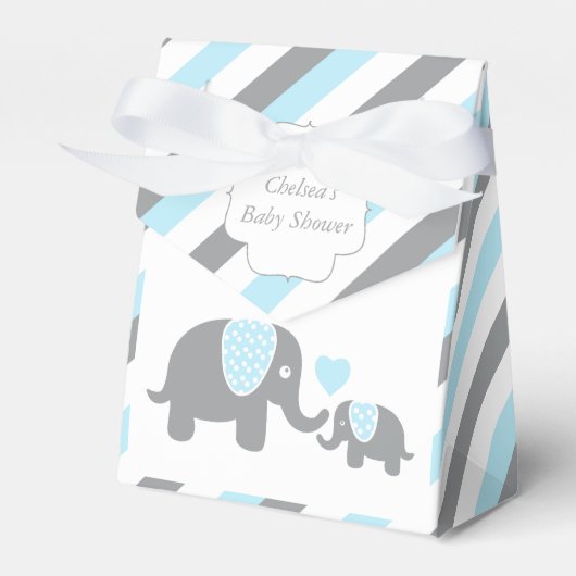 Ballotins Éléphant bébé bleu et gris rayé (Verso)