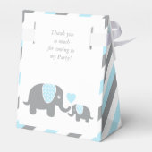 Ballotins Éléphant bébé bleu et gris rayé (Arrière)