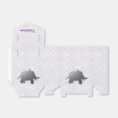 Ballotins éléphant d'argent - ballotin blanc (Déplié)