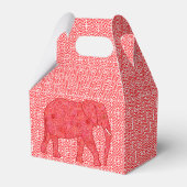 Ballotins Eléphant de fleurs - rouge profond et corail (Arrière)