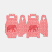 Ballotins Eléphant de fleurs - rouge profond et corail (Déplié)