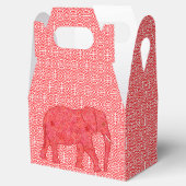 Ballotins Eléphant de fleurs - rouge profond et corail (Ouvert)