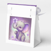 Ballotins Eléphant mignon violet Ballotin d'anniversaire (Arrière)