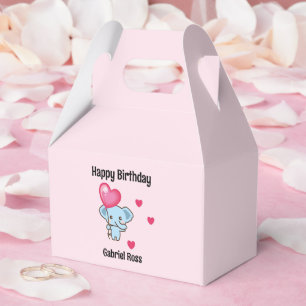 Ballotins Éléphant rose mignon anniversaire