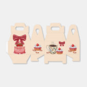 Ballotins Emballage à gâteau court aux fraises. (Déplié)