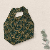 Ballotins Emerald Green et Gold Art Déco Fleurs Motif