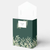 Ballotins Emerald Green Foliage Monogram Mariage (Ouvert)