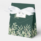 Ballotins Emerald Green Foliage Monogram Mariage (Verso)