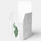 Ballotins Emerald Green Peacock Wedding Favor Box (Ouvert)