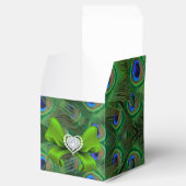 Ballotins Emerald Green Peacock Wedding Favor Box (Ouvert)