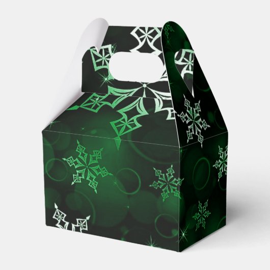 Ballotins Emerald Green Snowflake Motif Gable (Arrière)