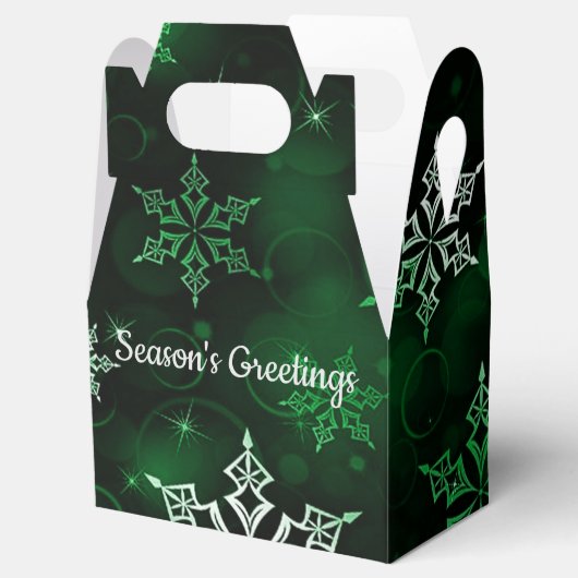 Ballotins Emerald Green Snowflake Motif Gable (Ouvert)