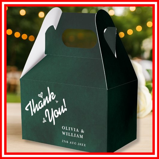 Ballotins Emerald Green Wedding Thank You 