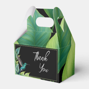 Ballotins Emerald Hummingbird Tropical Feuille Mariage