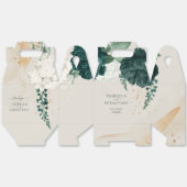 Ballotins Emerald Leaf Rose Romantic Wedding (Déplié)