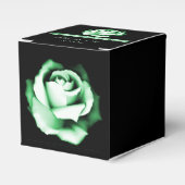 Ballotins Emerald Rose Wedding Favor Box (Verso)