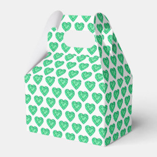 Ballotins Émeraude aquarelle vert blanc boîte cadeau