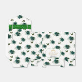 Ballotins Émeraude Florale Quinceañera Papillons de la Couro (Déplié)