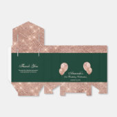 Ballotins Émeraude personnalisable et or rose glamour (Déplié)