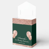 Ballotins Émeraude personnalisable Glam et or rose (Ouvert)