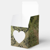 Ballotins Émeraude vert émeraude et noir Vintage Damask (Ouvert)