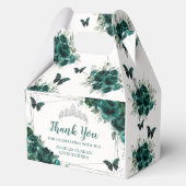 Ballotins Émeraude Vert Floral Papillons Anniversaire Gable (Verso)