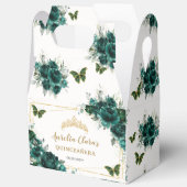 Ballotins Émeraude Vert Floral Papillons Anniversaire Gable (Ouvrir)