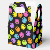 Ballotins Emoji souriant coloré face sur noir (Ouvert)