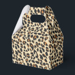 Ballotins Empreinte de léopard<br><div class="desc">Cette boîte de faveur de fête est affichée dans un empreinte de léopard safari moderne. Couleurs beige et marron. Customisez cet objet ou achetez comme indiqué. Image stock</div>