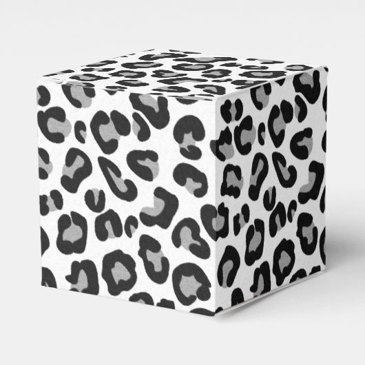 Ballotins Empreinte de léopard en noir et blanc avec gris (Verso)