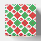 Ballotins Empreinte de patte Jacquard rouge et vert (Haut)