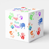 Ballotins Empreintes à main de peinture Anniversaire avec no (Arrière)