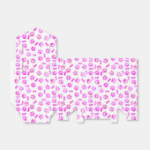 Ballotins Empreintes de pattes d'aquarelle rose (Déplié)