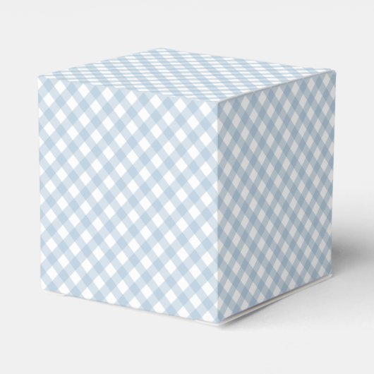 Ballotins En vichy bleu classique mignon simple bébé douche (Arrière)