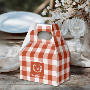 Ballotins En vichy Monogramme Orange-Rouge