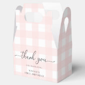 Ballotins En vichy rose Ballotin d'anniversaire Merci (Ouvert)