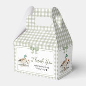 Ballotins en vichy Sage Green Mallard Duck Baby shower (Arrière)