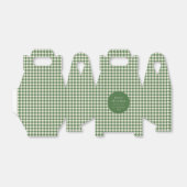 Ballotins En vichy vert personnalisé Nom prélevé Noël (Déplié)
