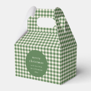 Ballotins En vichy vert personnalisé Nom prélevé Noël