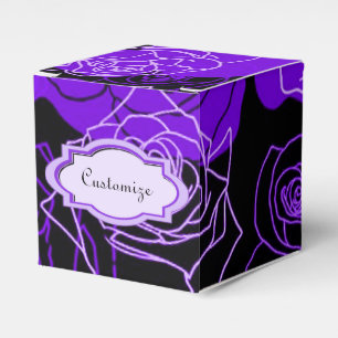 Ballotins Enchantage Rose violet Floral Cube Ballotin