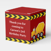 Ballotins Enfants Construction Véhicule Garçons rouges Fête  (Verso)