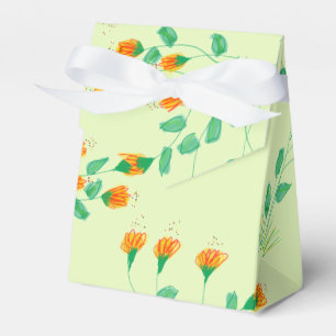 Ballotins Enveloppe verte à fleurs